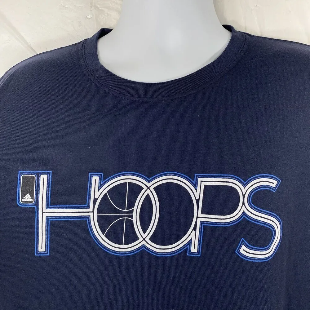 Adidas ClimaLite Mens Large Hoops Basketball Short Sleeve Graphic T Shirt - Picture 3 of 11